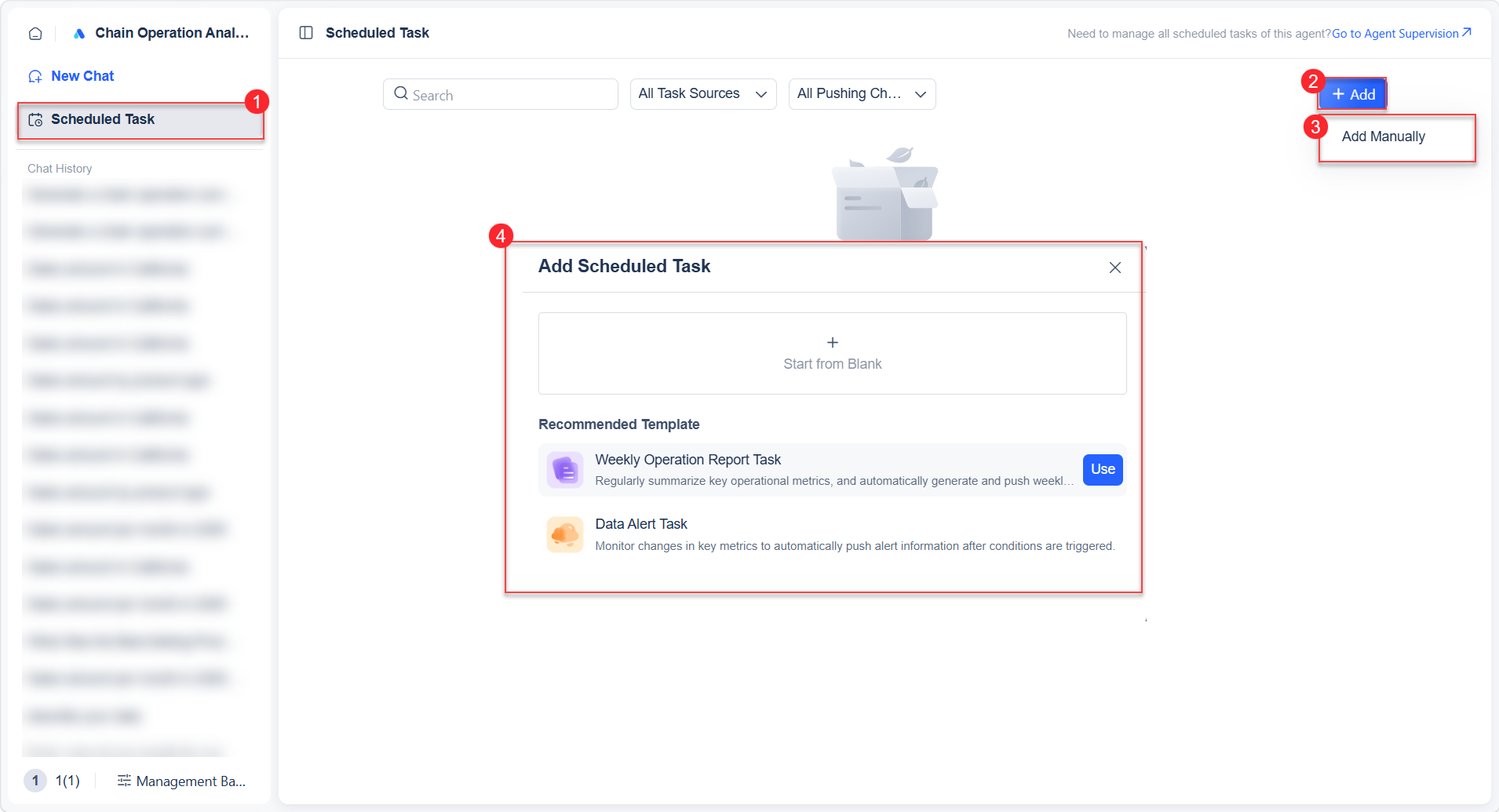 Scheduled Task- Data Agent Help Doc