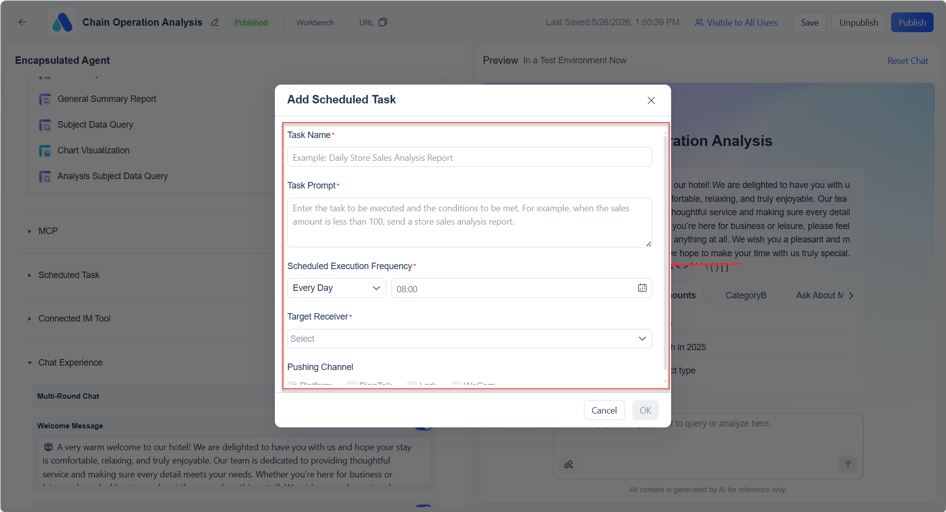 Scheduled Task- Data Agent Help Doc