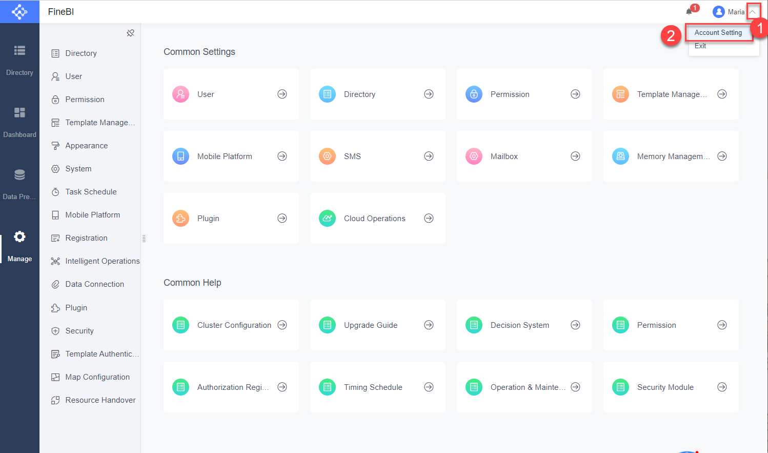 Admin Modifying/Resetting Password- FineBI Help Document