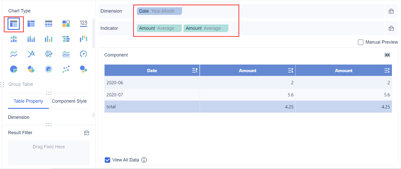 summary-row-column-finebi-document