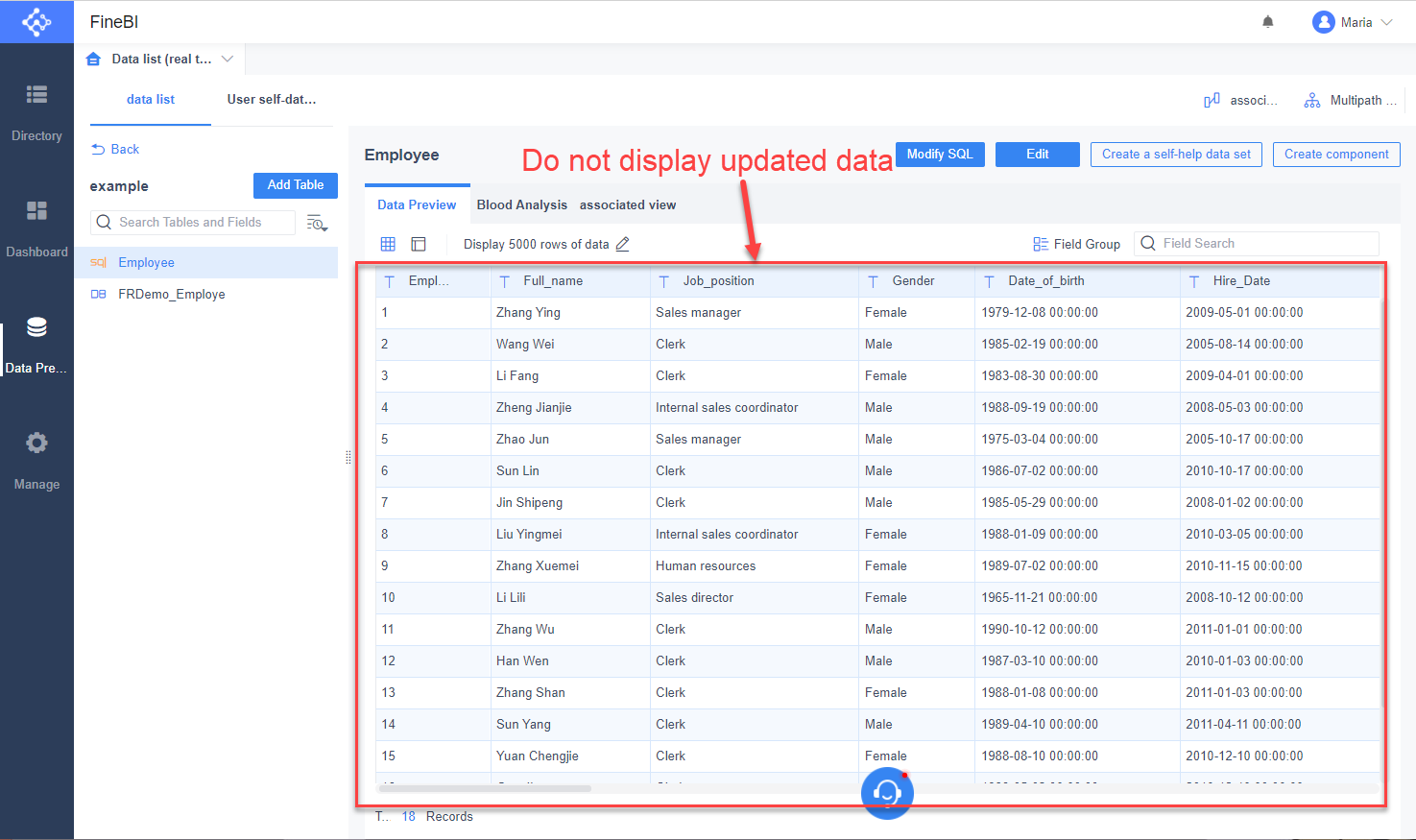 Real-time data (direct connection)- FineBI Help Document FineBI Document