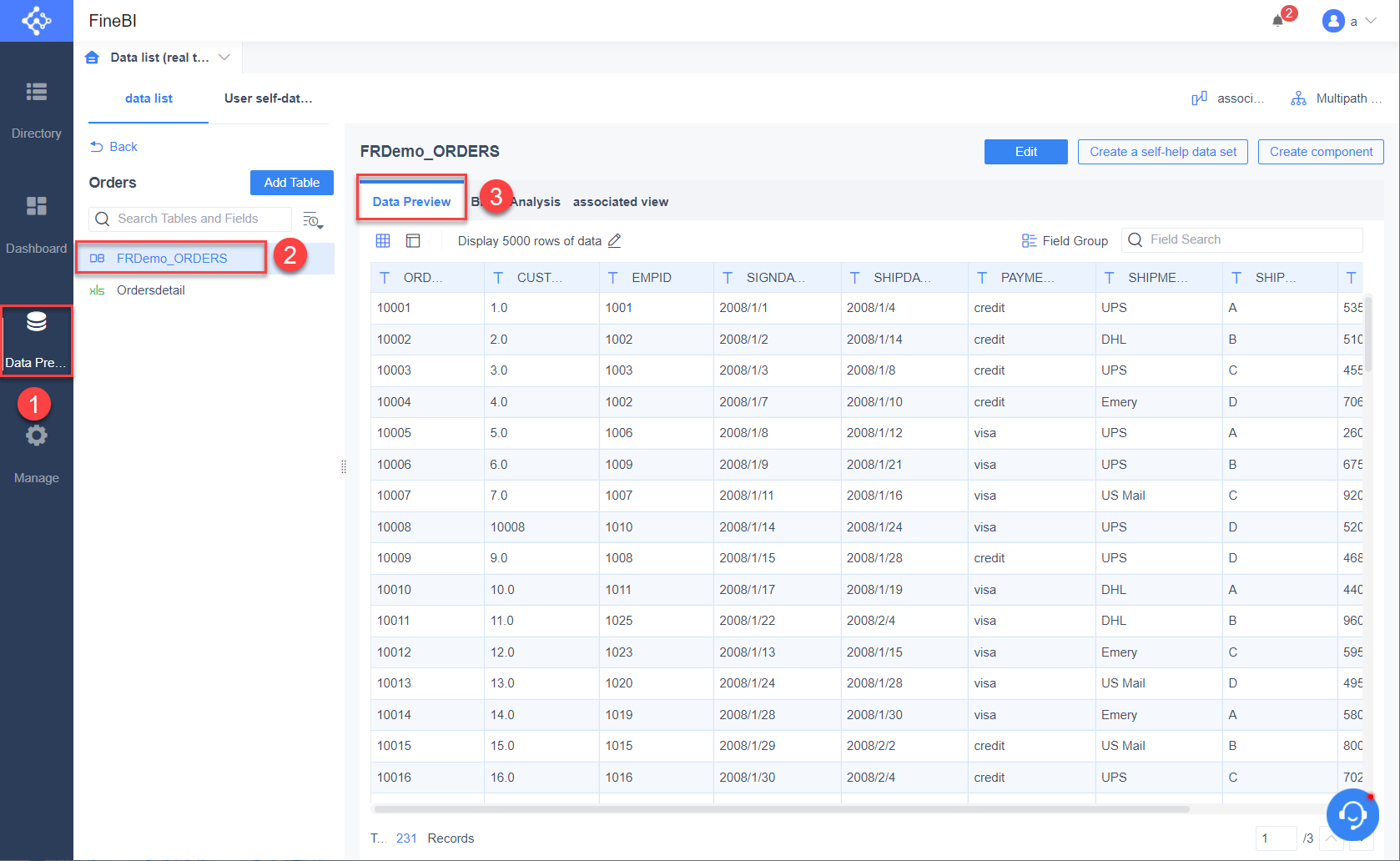 Data Preview- FineBI Help Document FineBI Document