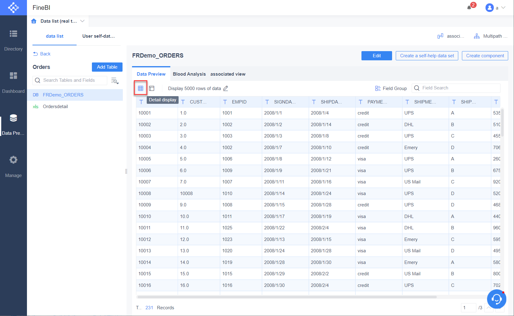Data Preview- FineBI Help Document FineBI Document