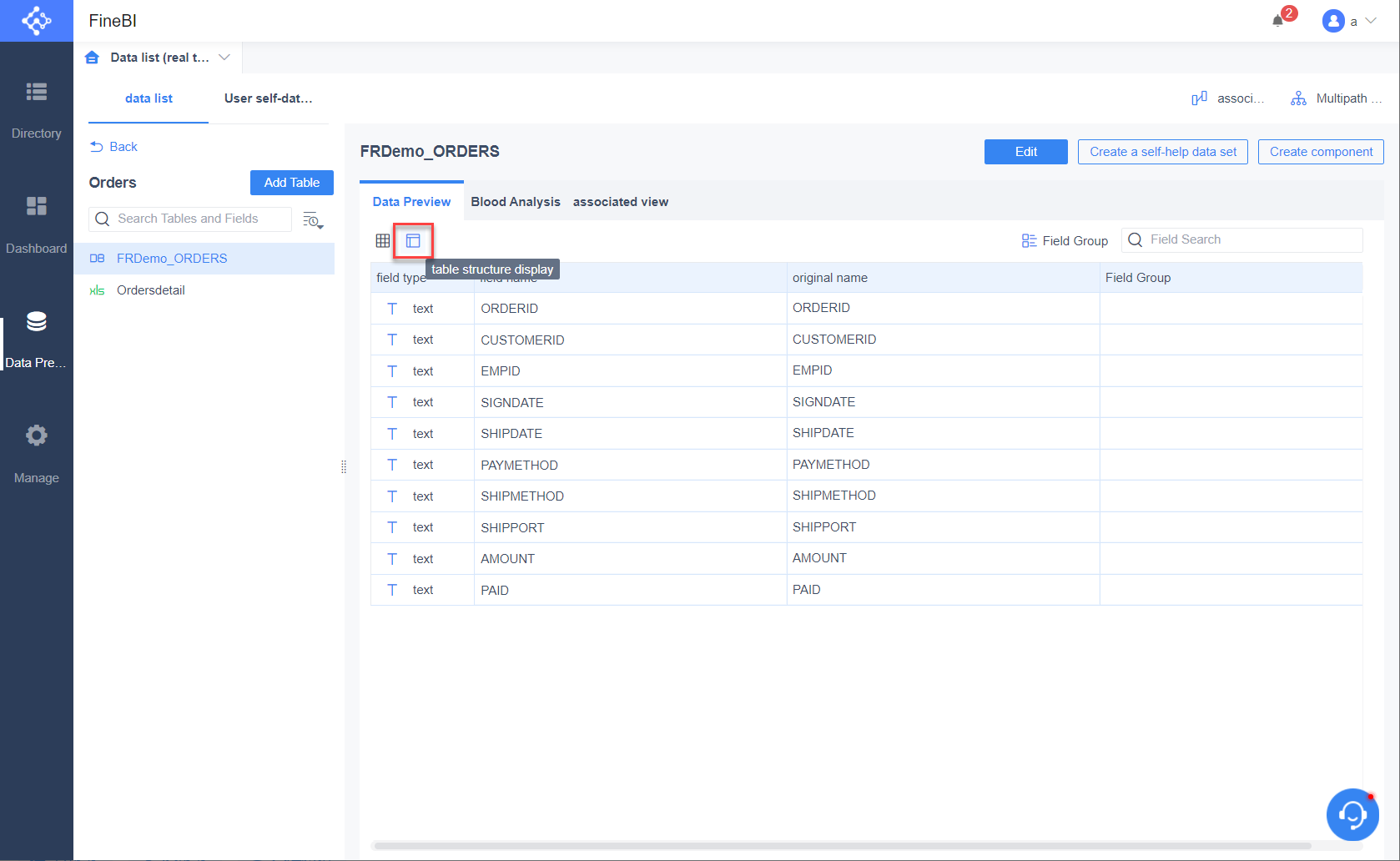 Data Preview- FineBI Help Document FineBI Document