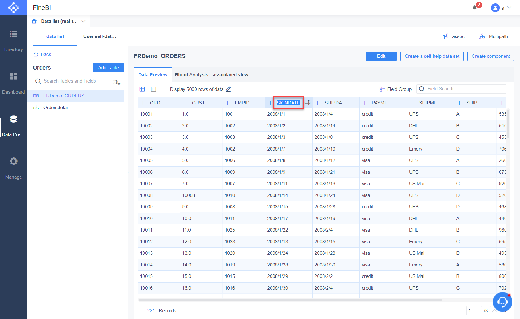 Data Preview- FineBI Help Document FineBI Document