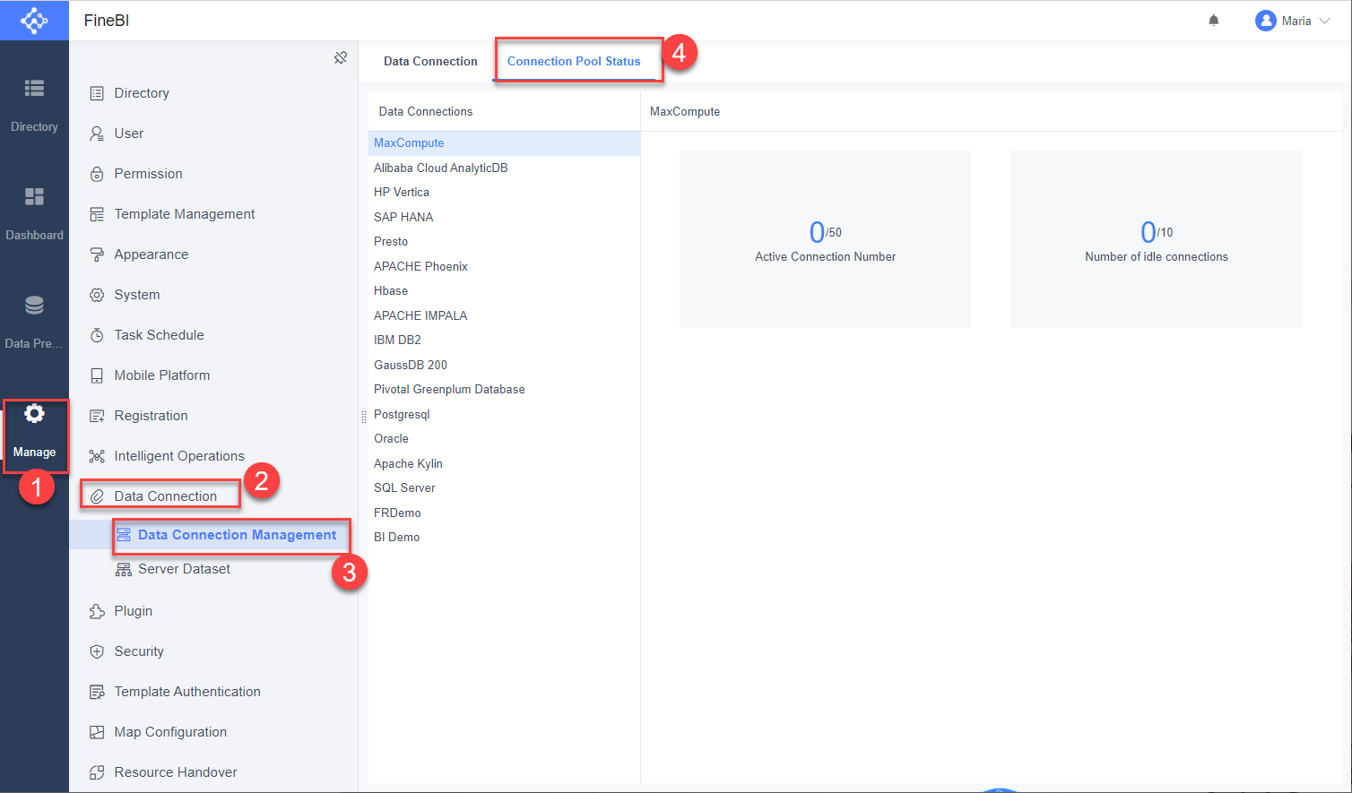 Configure data connection- FineBI Help Document FineBI Document
