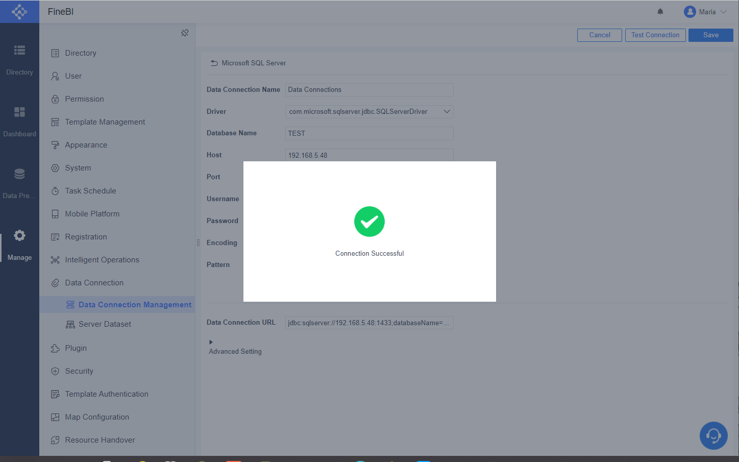 Microsoft SQL Server data connection- FineBI Help Document FineBI Document