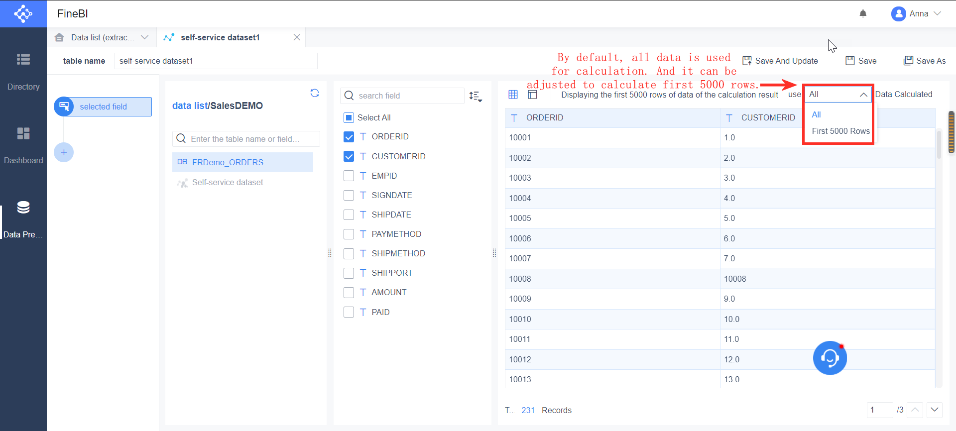 Self-service dataset of analyzing property- FineBI Help Document FineBI ...