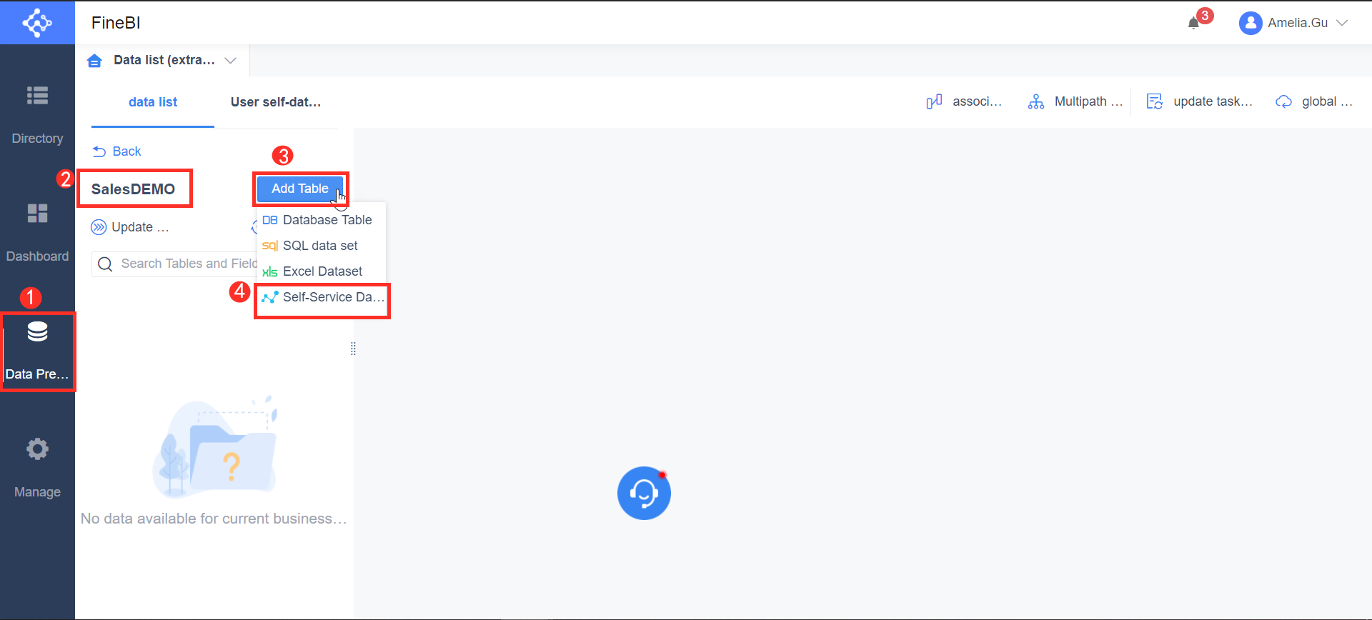 Self-service dataset of processing property- FineBI Help Document ...