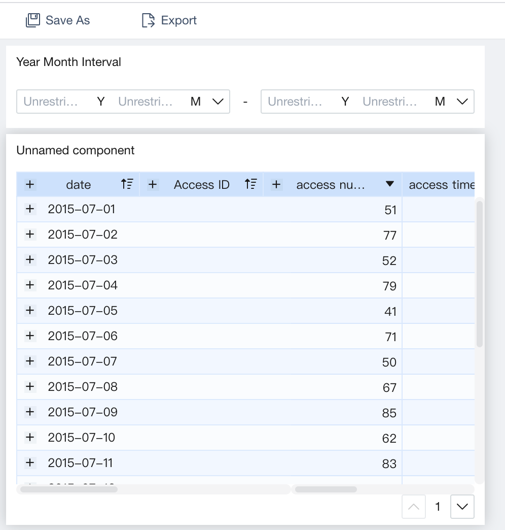 [Direct] Year month interval filter component passing parameters ...