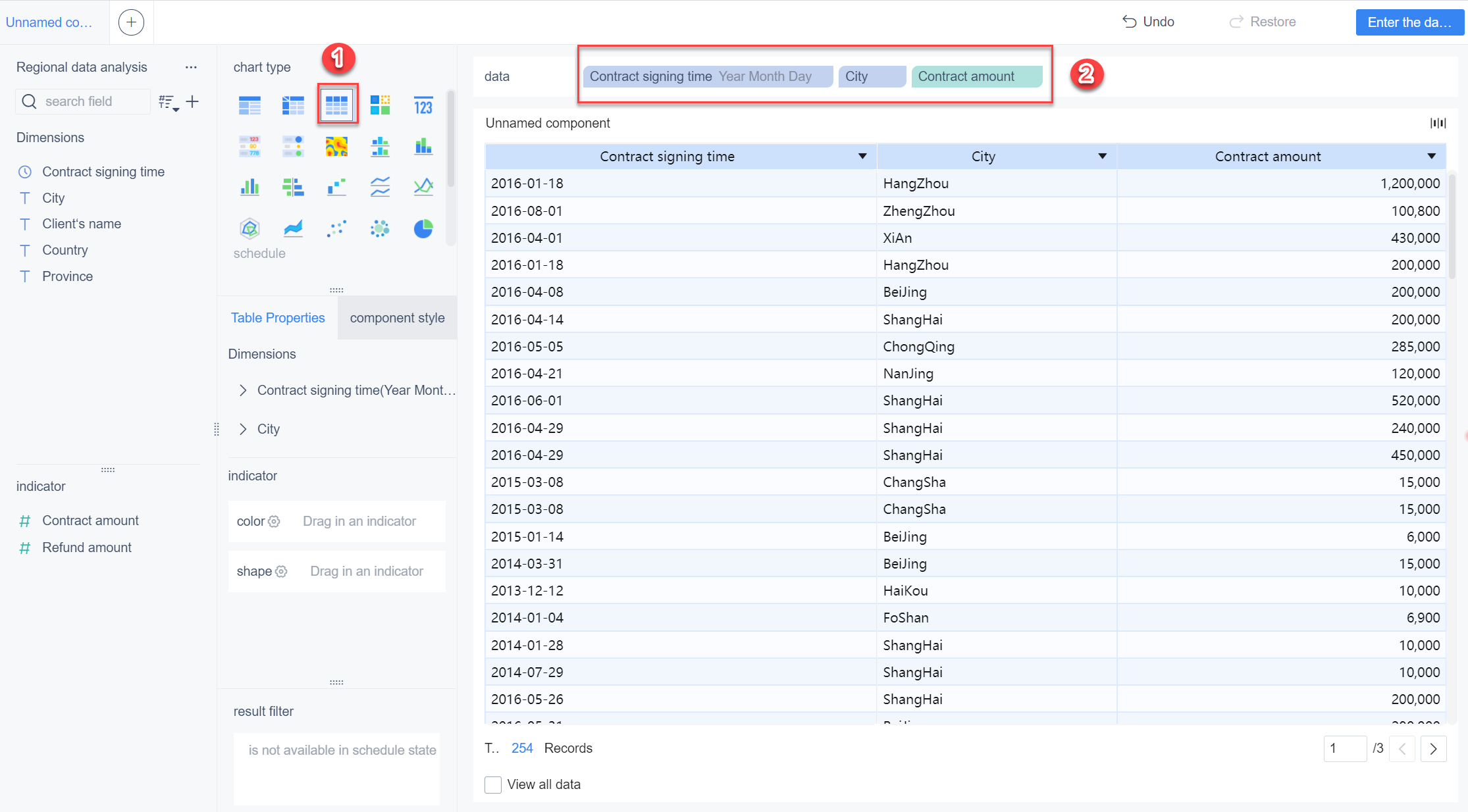 Numerical filter component- FineBI Help Document FineBI Document