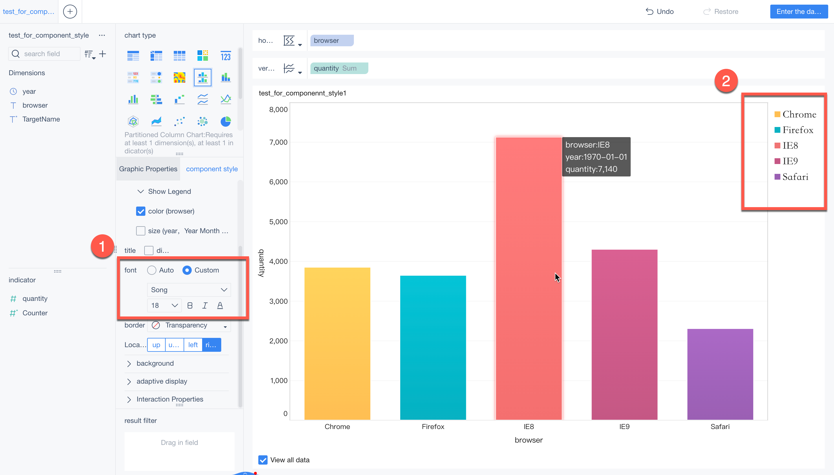 Component style of chart- FineBI Help Document FineBI Document