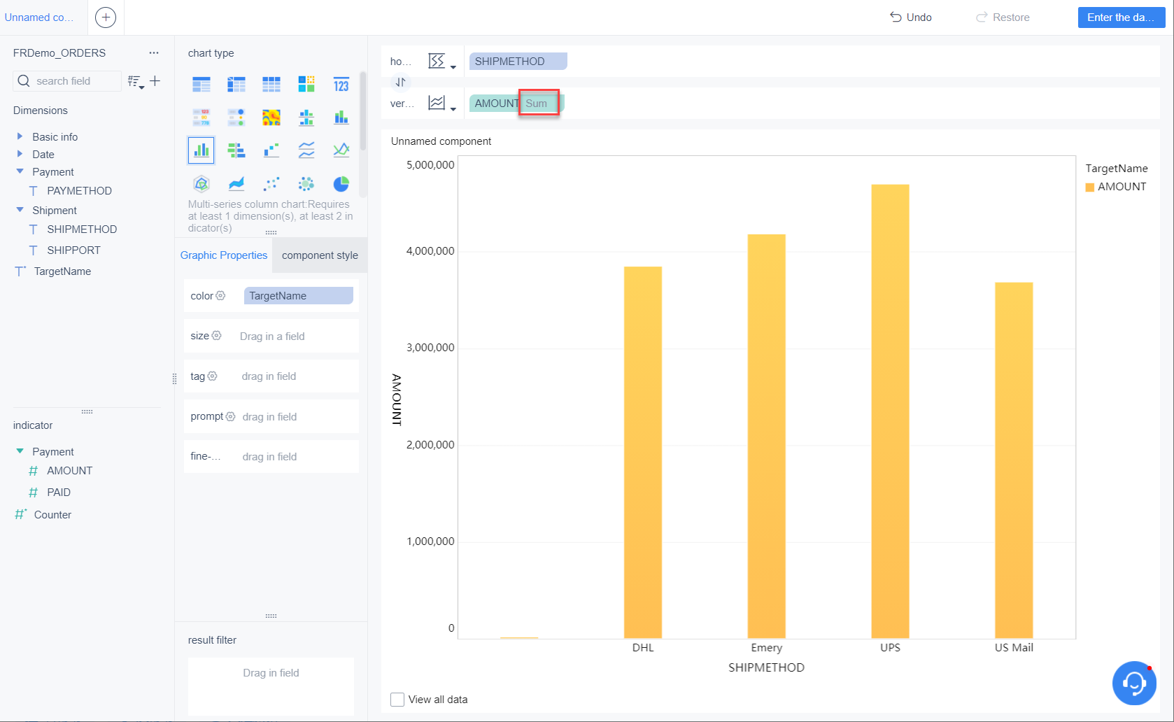 Chart Summary Mode- FineBI Help Document FineBI Document