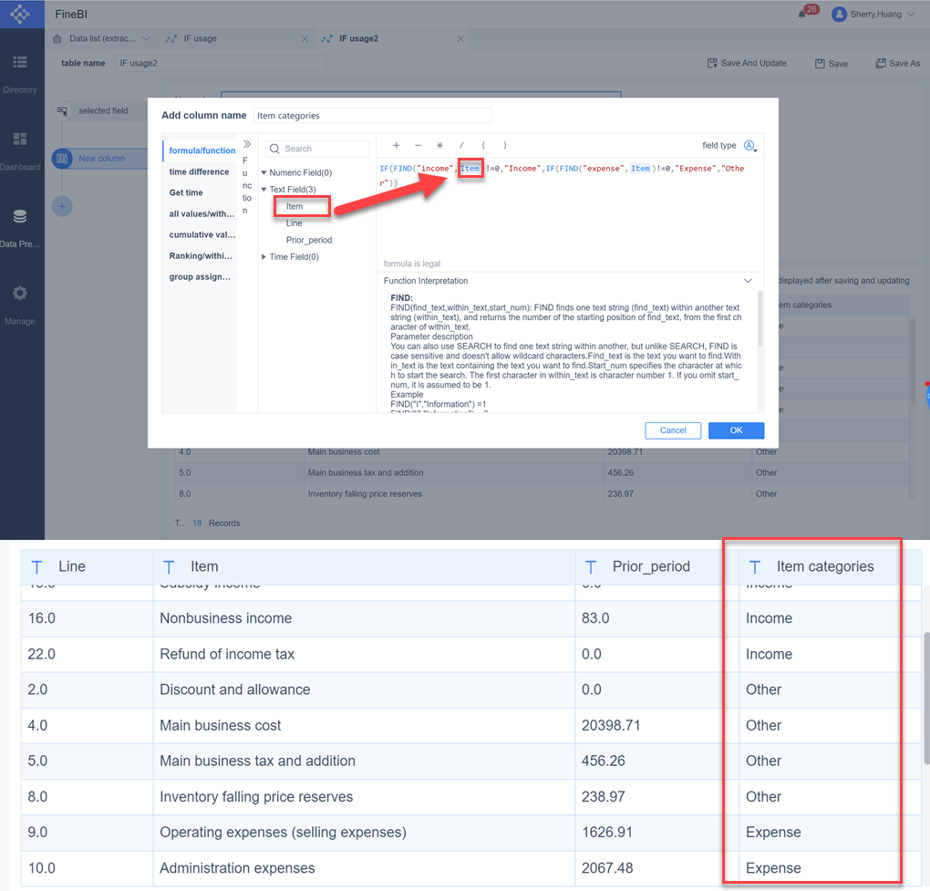 Skillfully using IF function to process data- FineBI Help Document ...