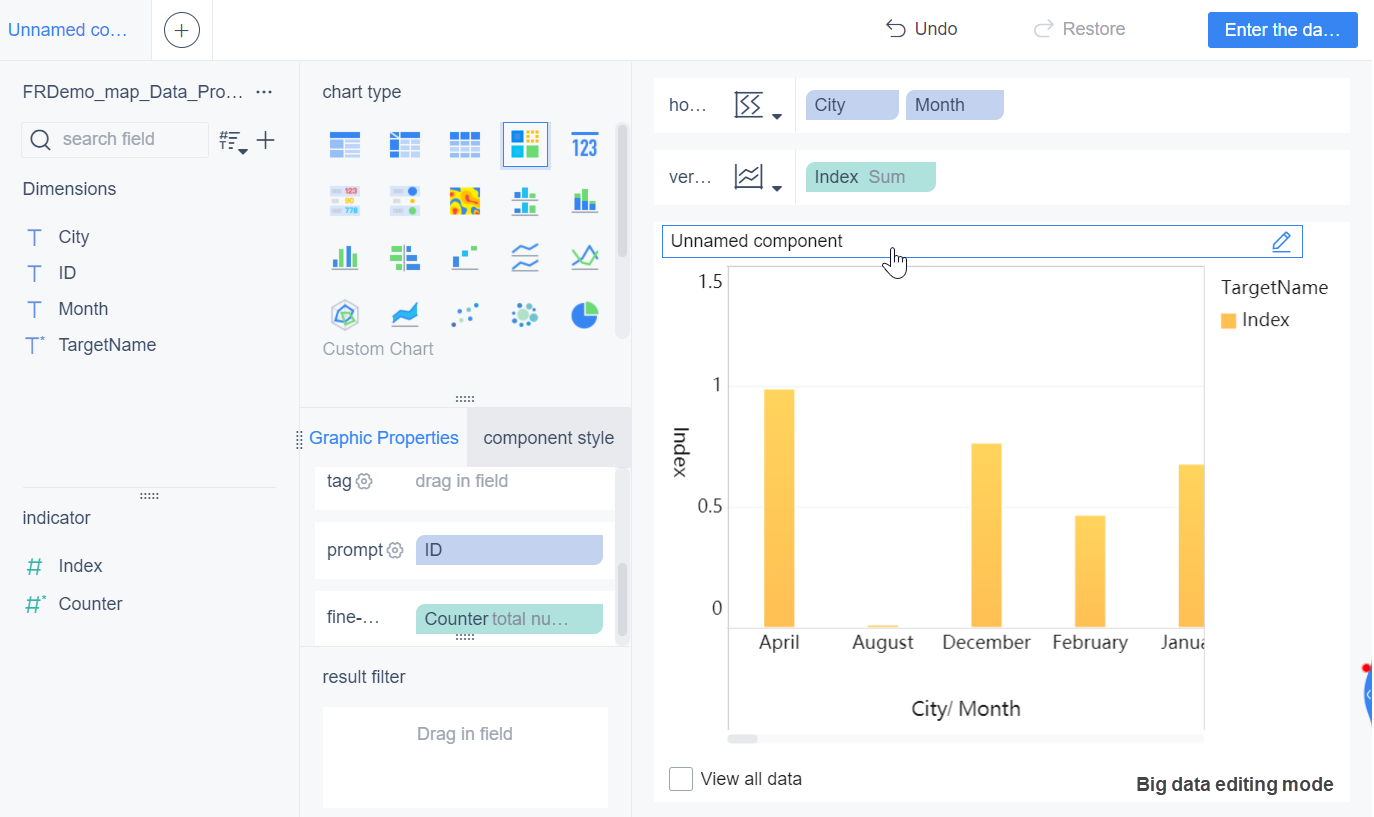Prompt in chart big data mode- FineBI Help Document FineBI Document
