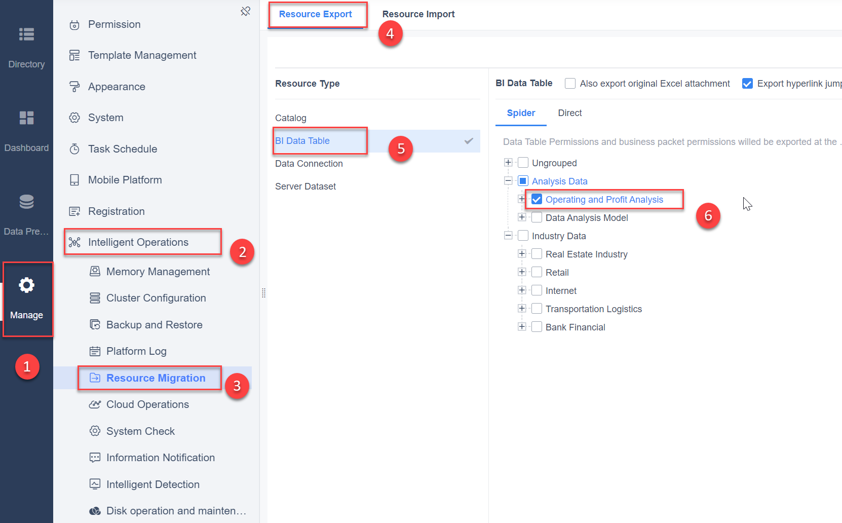 Resource Migration BI Data Sheet- FineBI Help Document FineBI Document