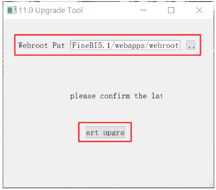 FRBI upgrade tool (for FR11)- FineBI Help Document FineBI Document