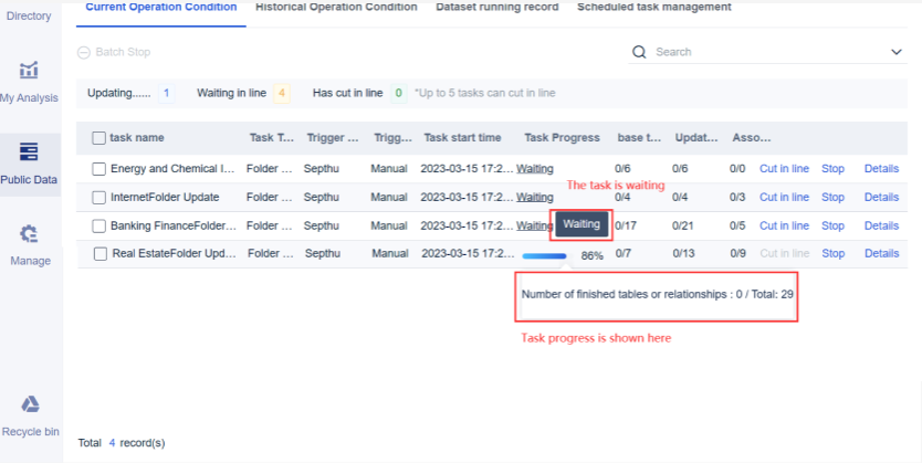 Update Task Management- FineBI Help Document 7.0