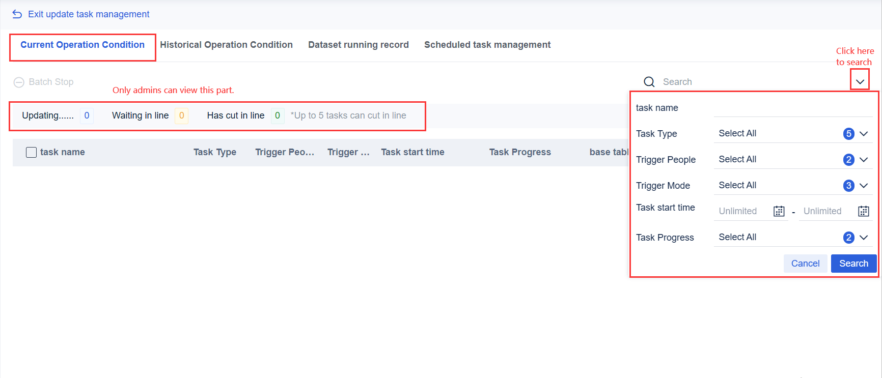 Update Task Management- FineBI Help Document 7.0