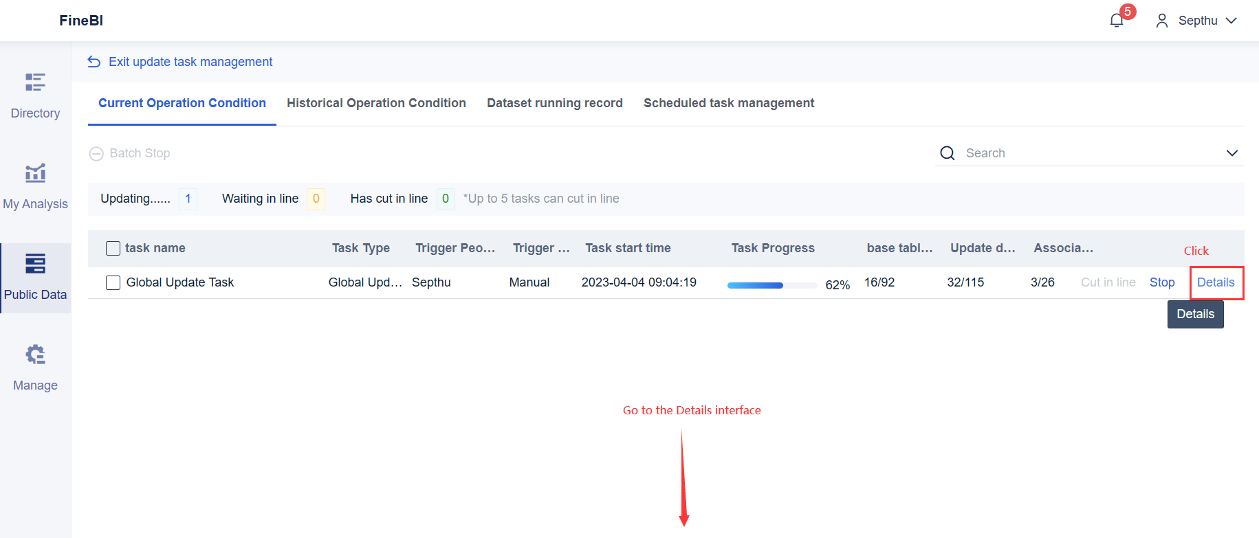 Update Task Management- FineBI Help Document 7.0