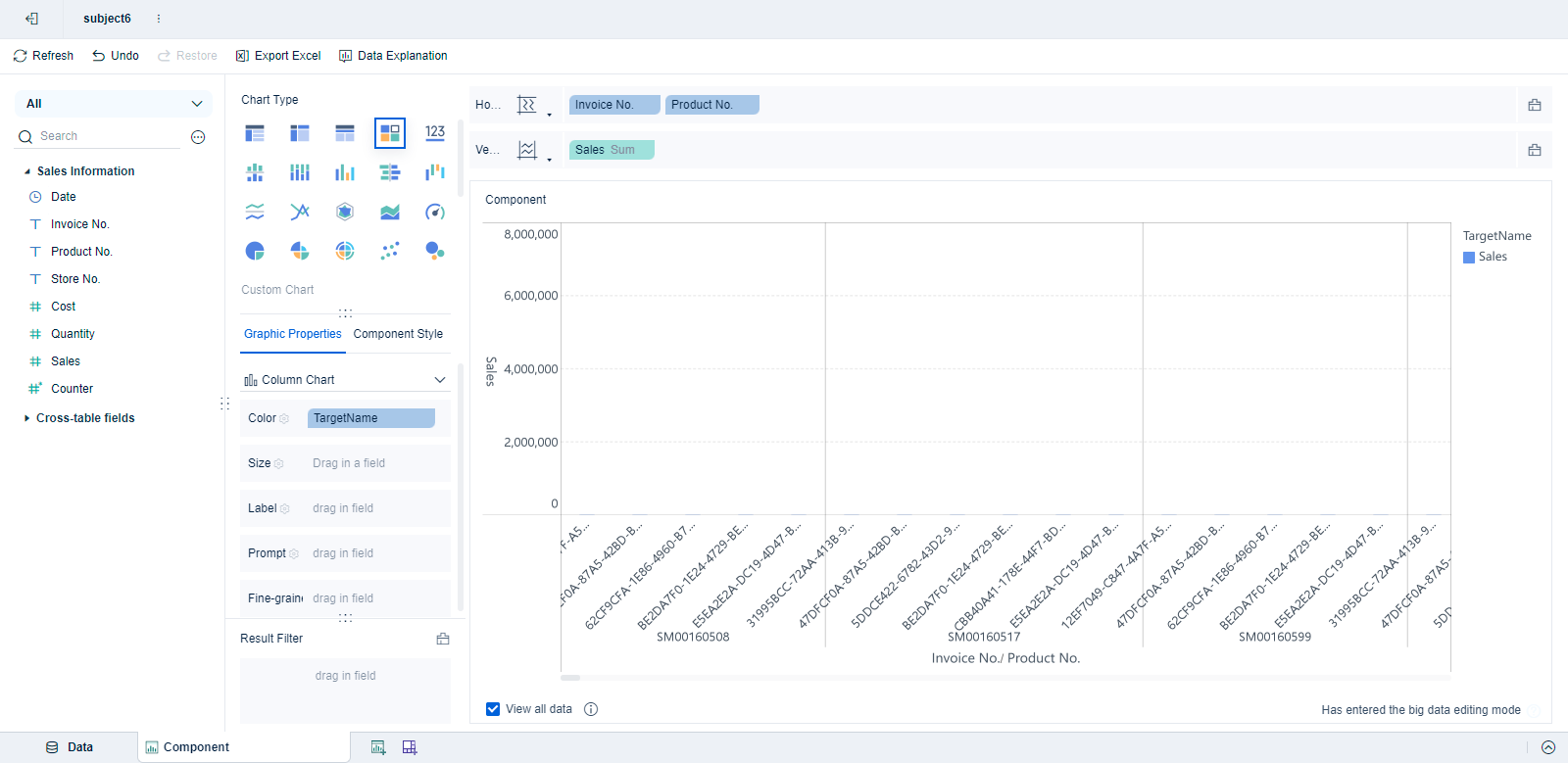 Prompt in Big Data Editing Mode- FineBI Help Document 7.0