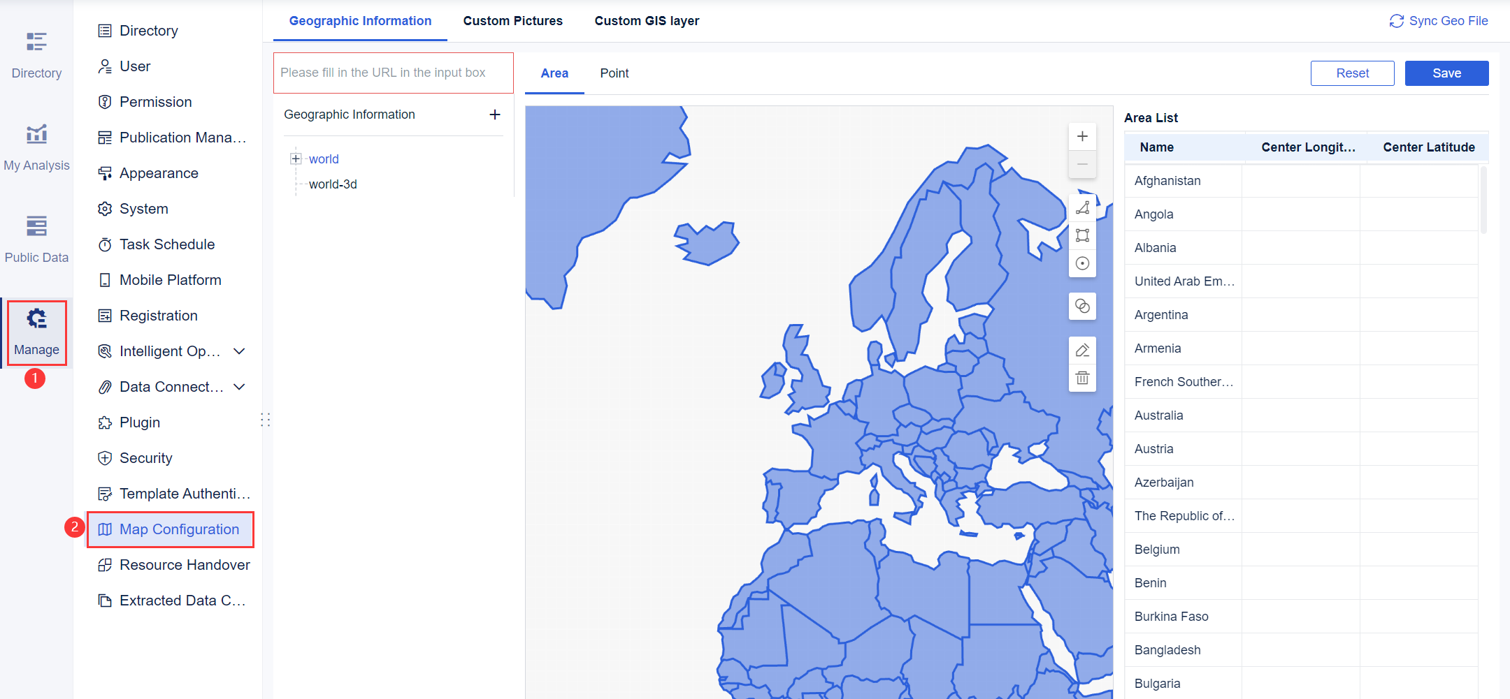 Replacing the Mapbox Map Token- FineBI Help Document 7.0