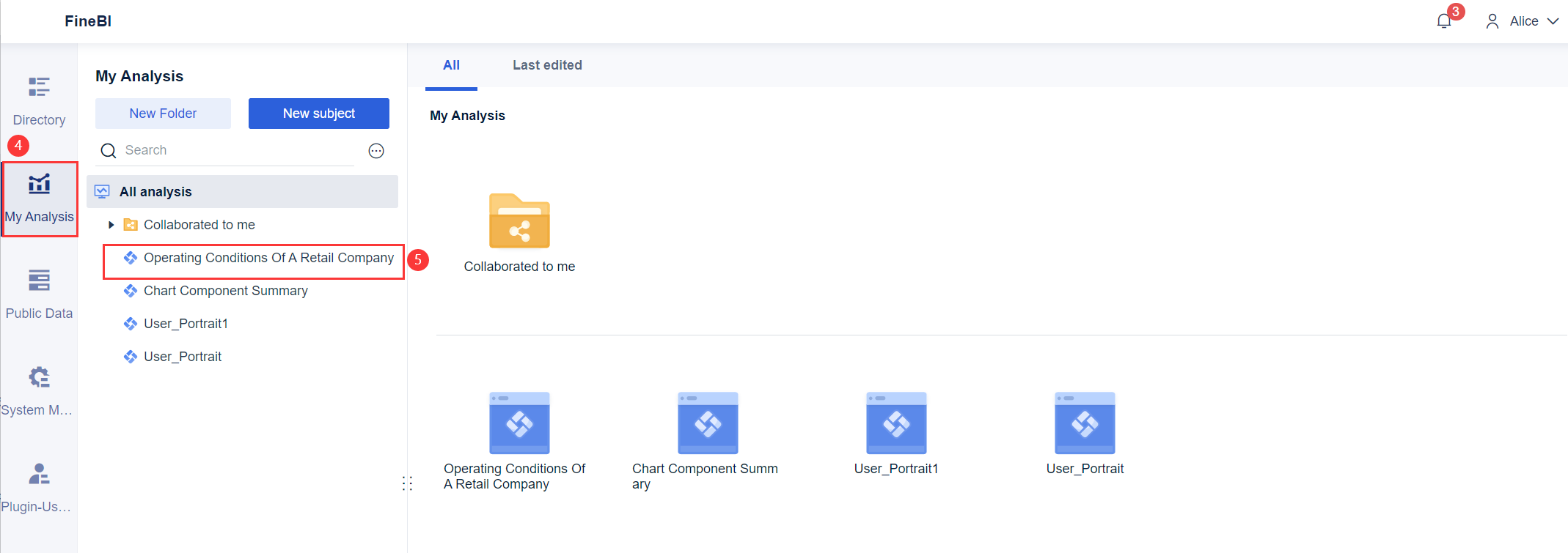 Sunject Directory Directory Saving as Subject Permission- FineBI Help Document 7.0
