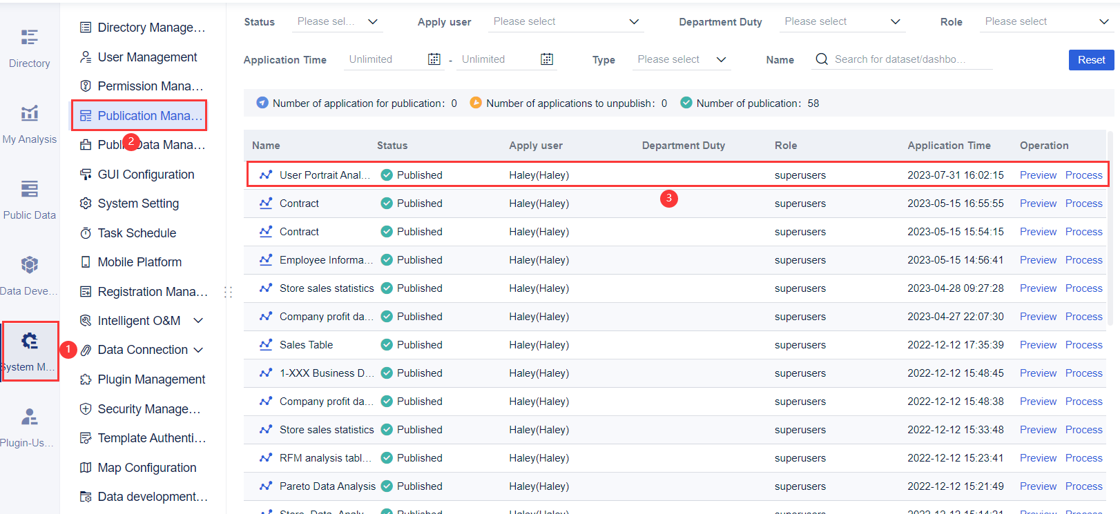 Data Publishing- FineBI Help Document 7.0