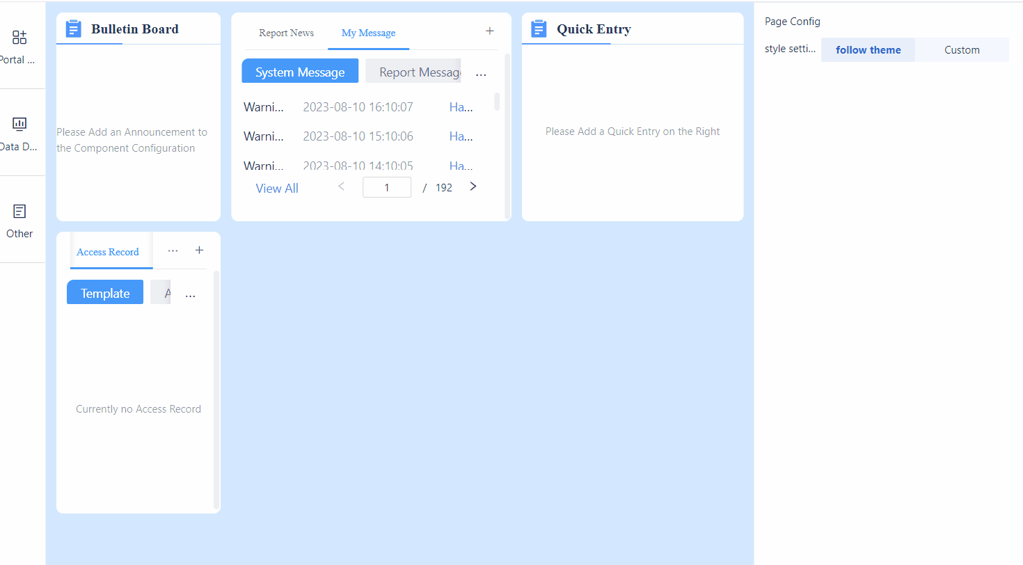 Example for Using Data Portal- FineBI Help Document 7.0