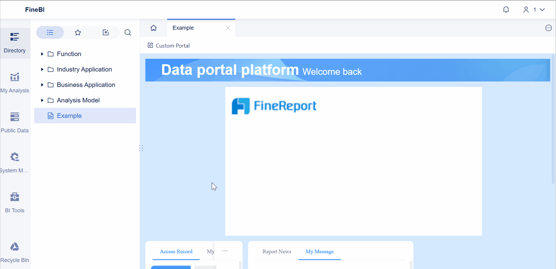 Data Portal Image Component- FineBI Help Document 7.0