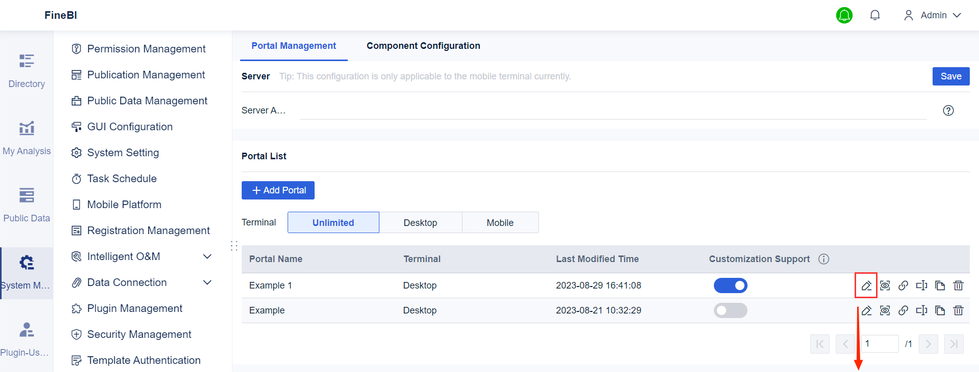 Introduction to Data Portal Plugin Installation- FineBI Help Document 7.0