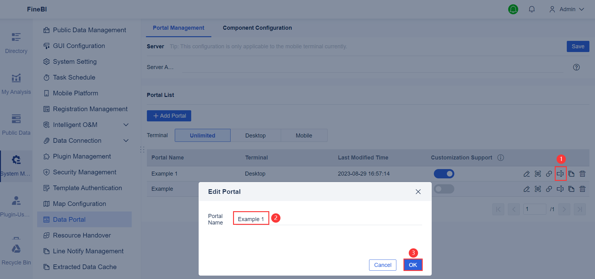 Introduction to Data Portal Plugin Installation- FineBI Help Document 7.0