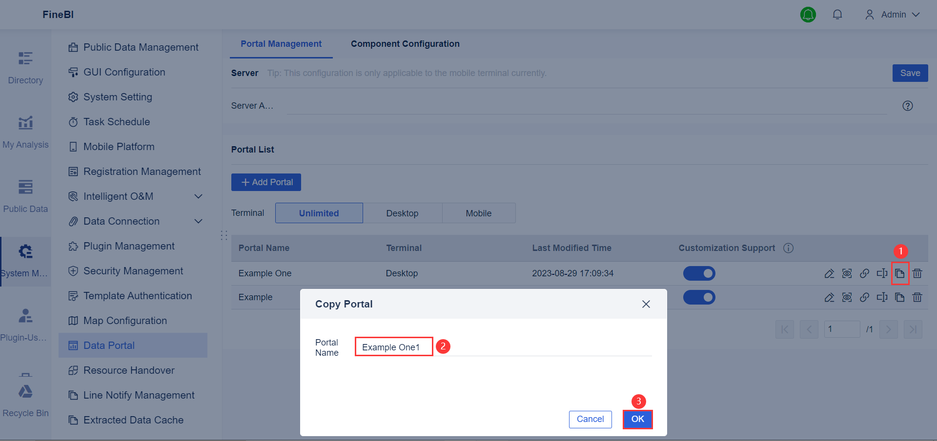 Introduction to Data Portal Plugin Installation- FineBI Help Document 7.0