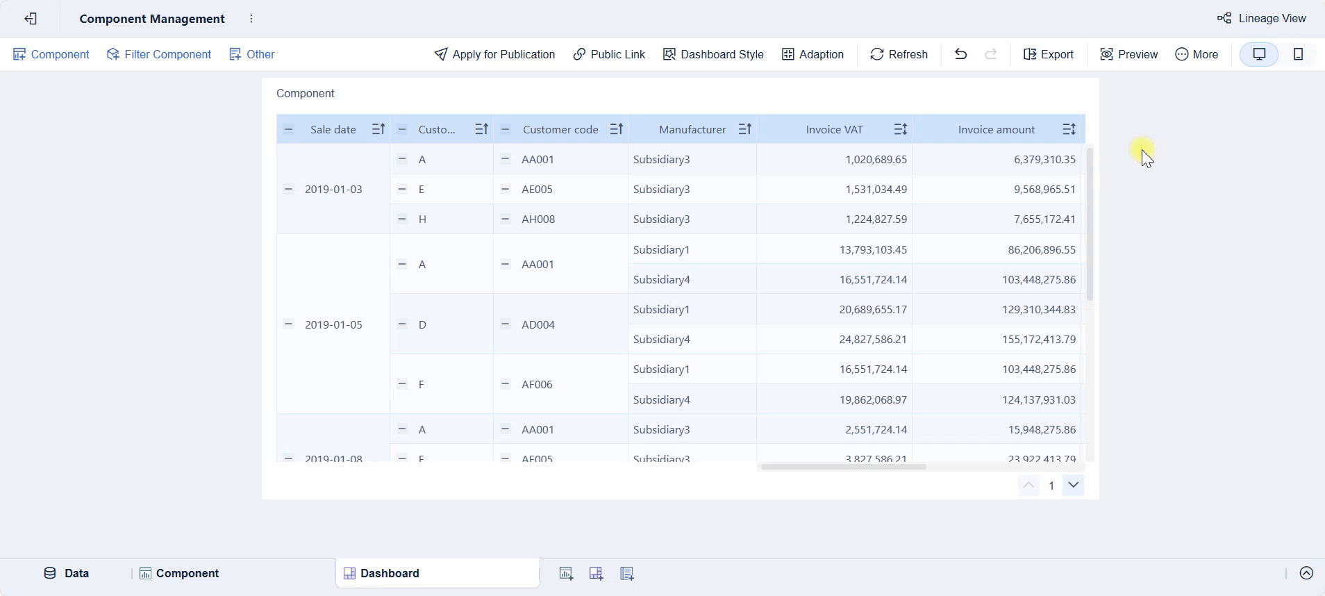 Visual Component Management- FineBI Help Document 7.0