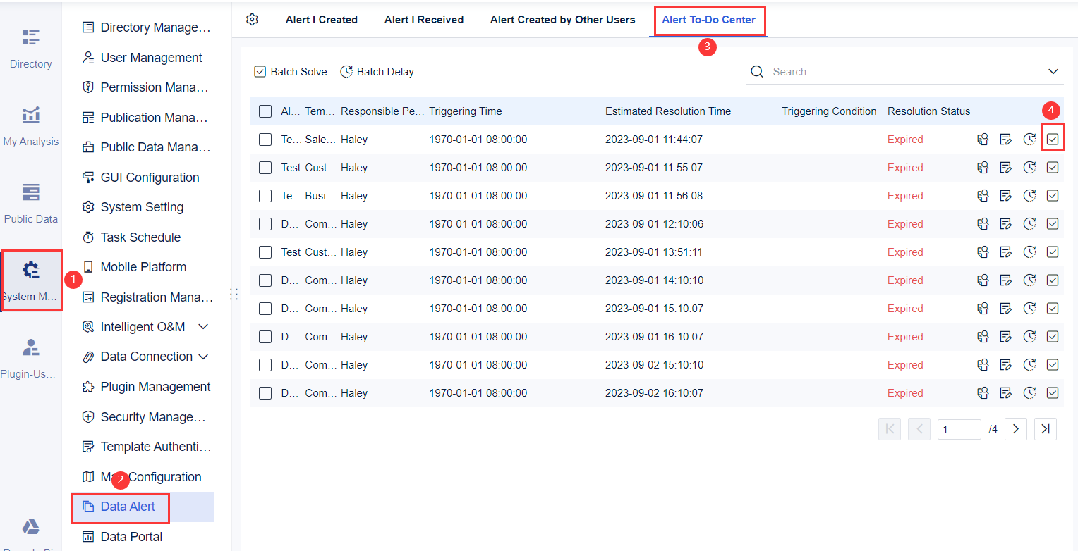 Data Alert Plugin Examples- FineBI Help Document 7.0
