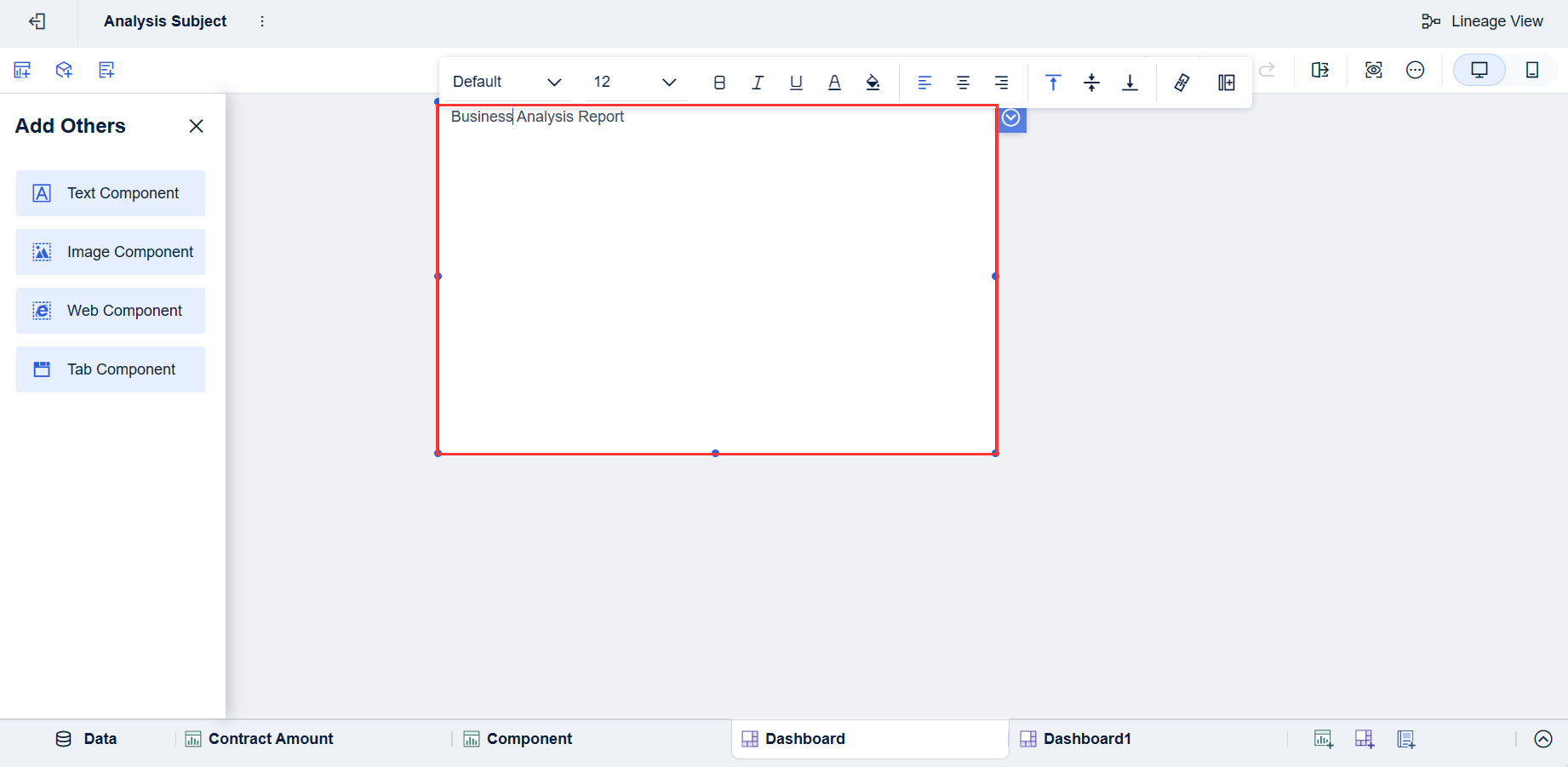 Text Component Overview- FineBI Help Document 7.0