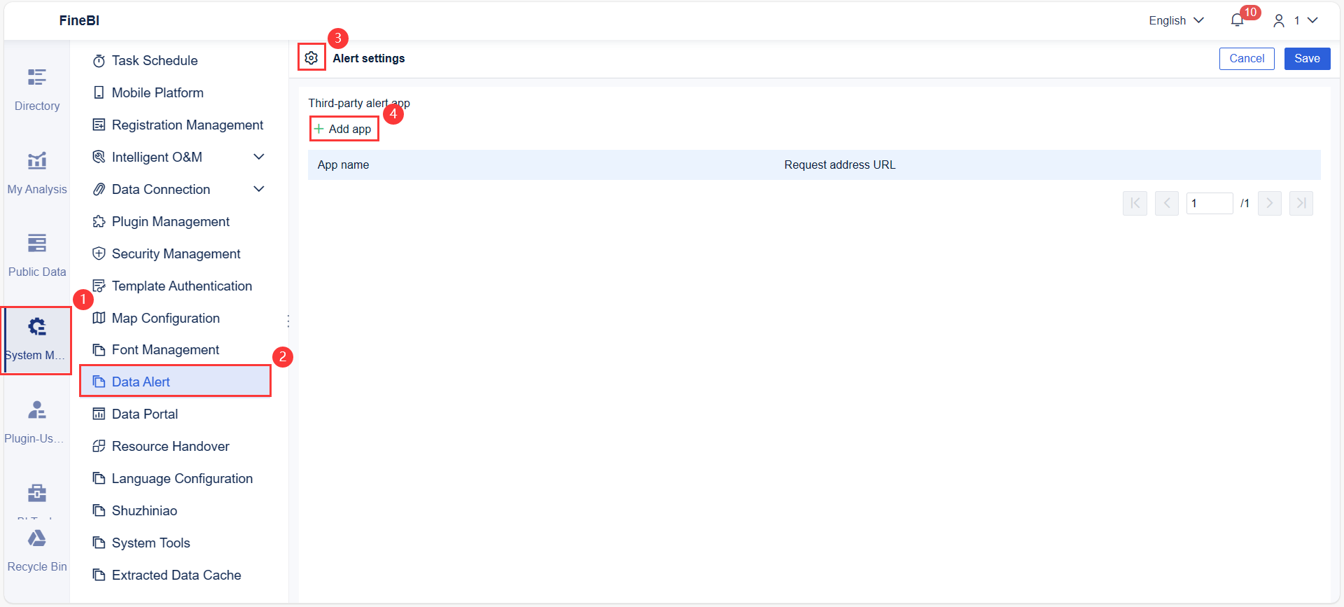 Managing APIs- FineBI Help Document