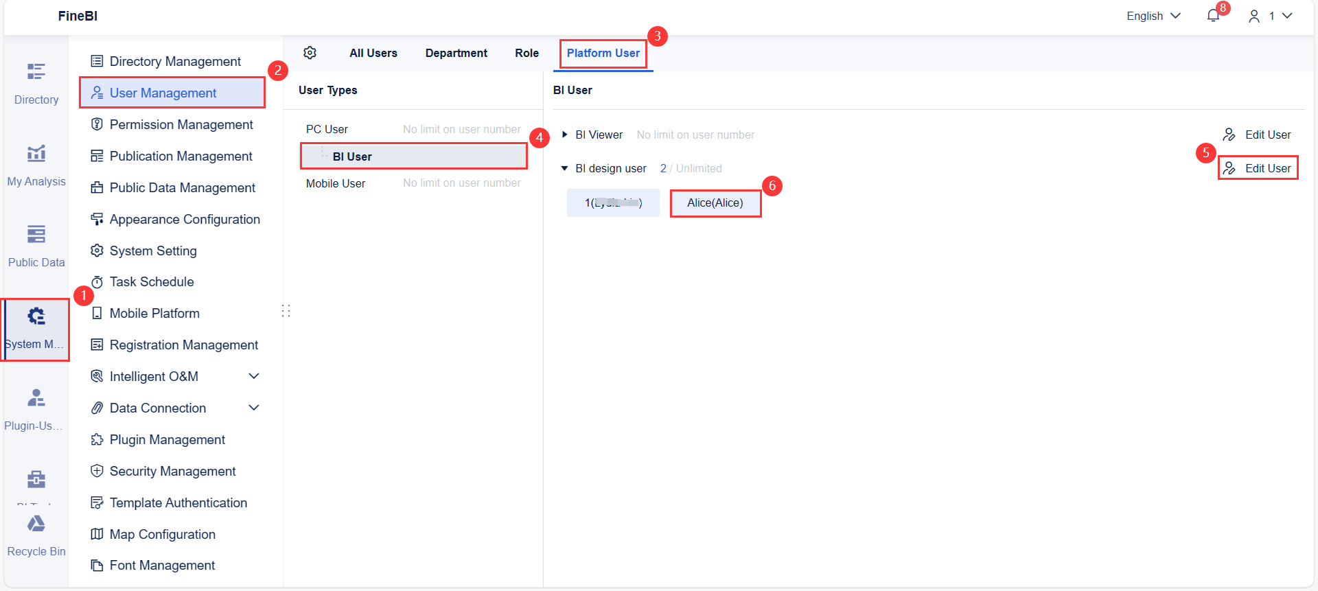 Public Data Management Permission- FineBI Help Document