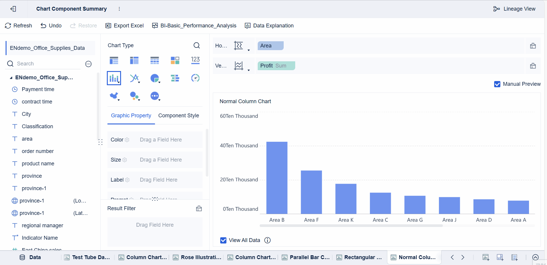 Manual Component Preview- FineBI Help Document 7.0
