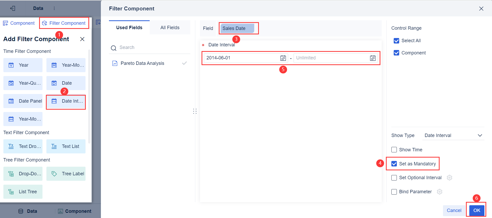 Setting Filter Components As Mandatory- FineBI Help Document 7.0