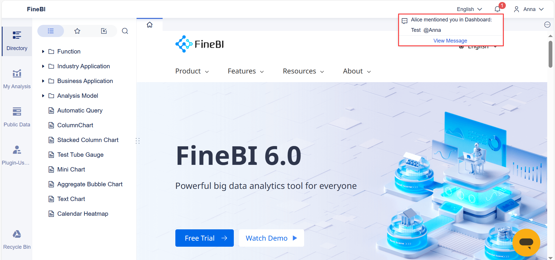 Report Community Plugin- FineBI Help Document 7.0