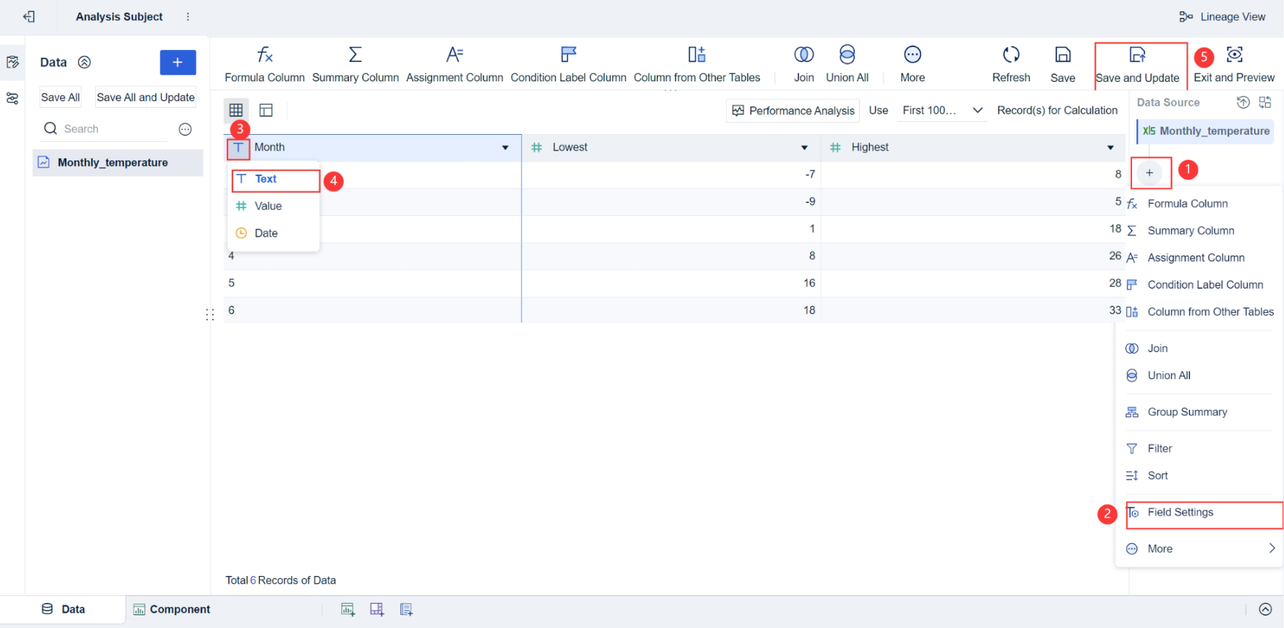 Range Column Chart- FineBI Help Document