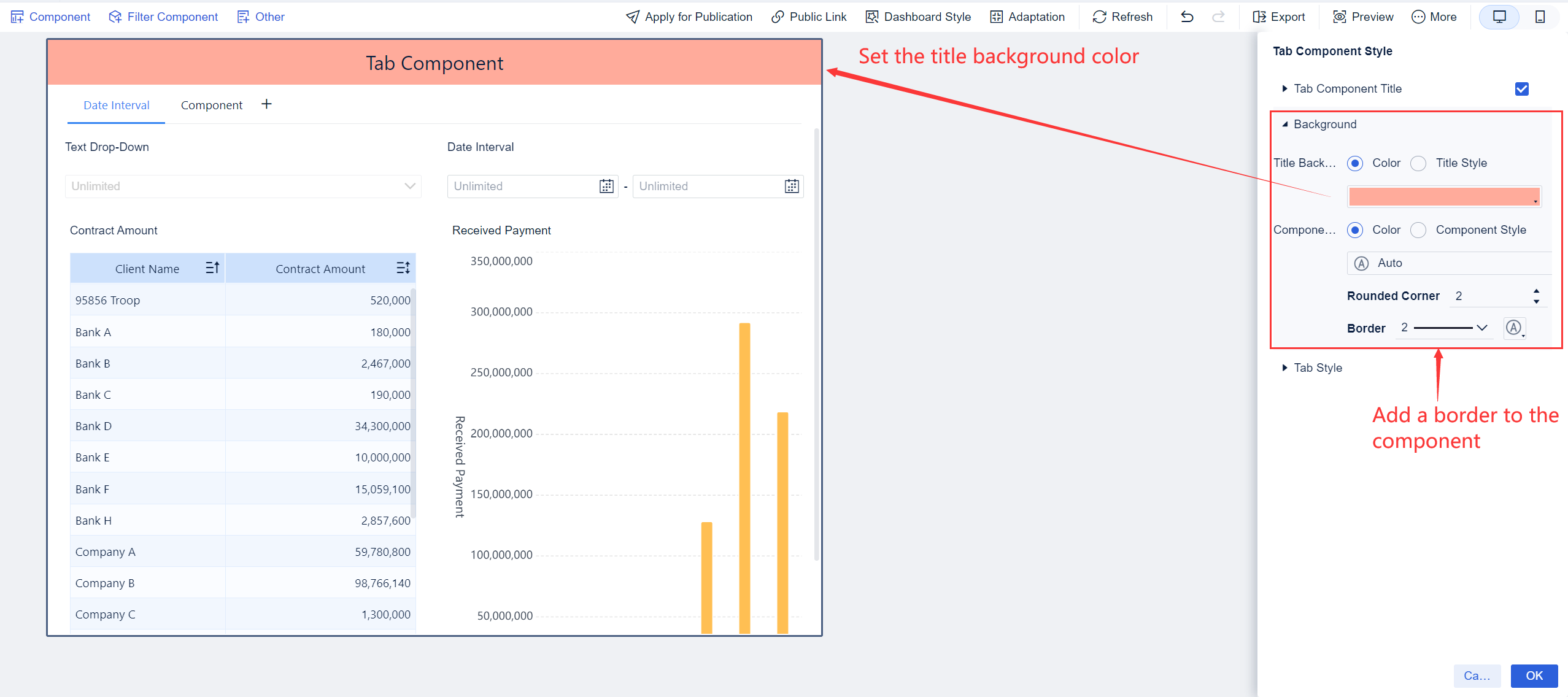Tab Component- FineBI Help Document 7.0