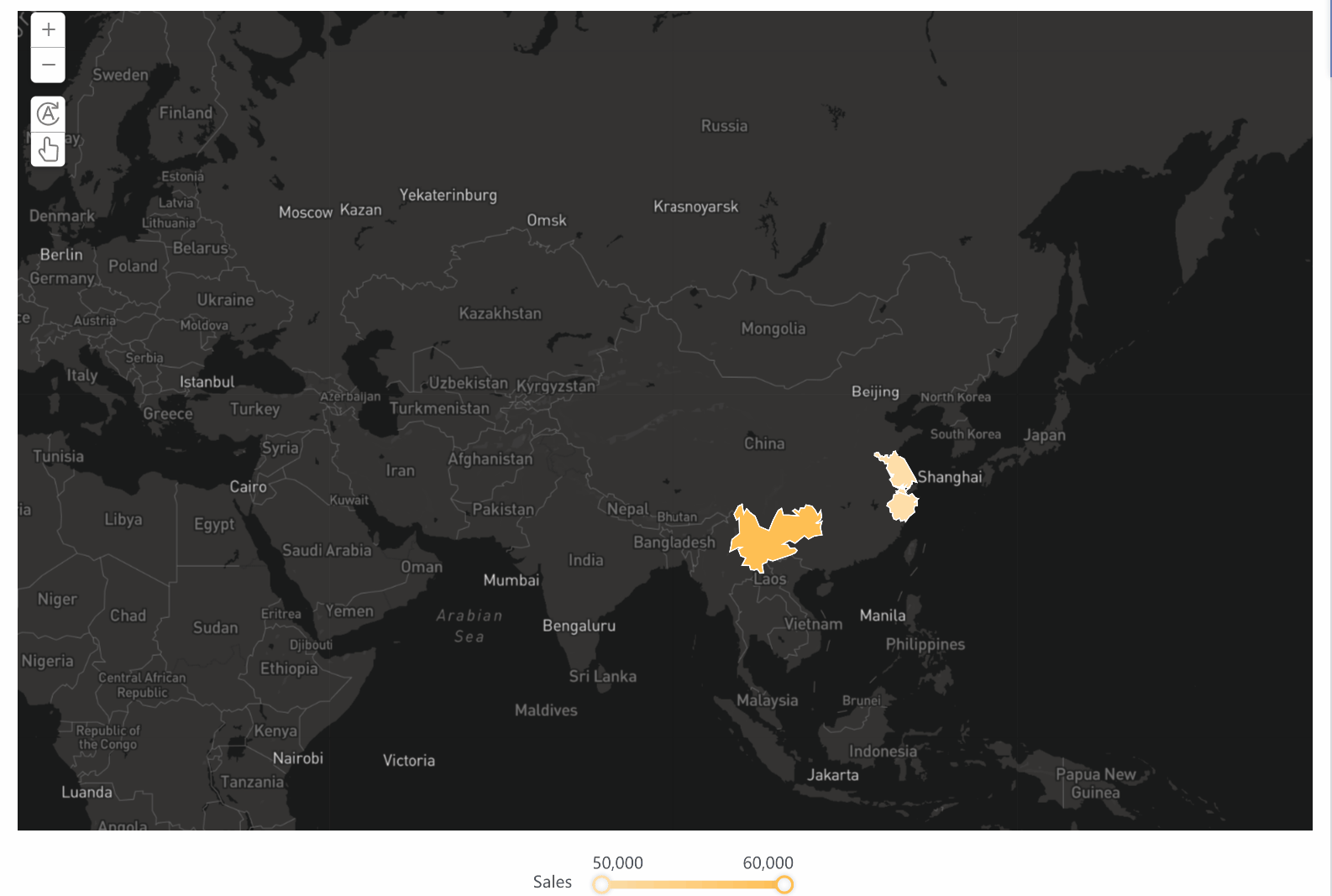 Custom Map Drilling- FineBI Help Document 7.0