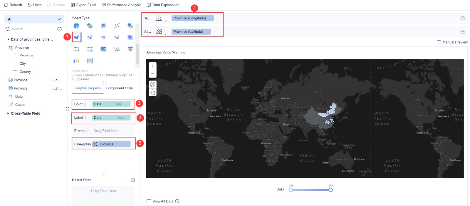 Custom Map Colors- FineBI Help Document