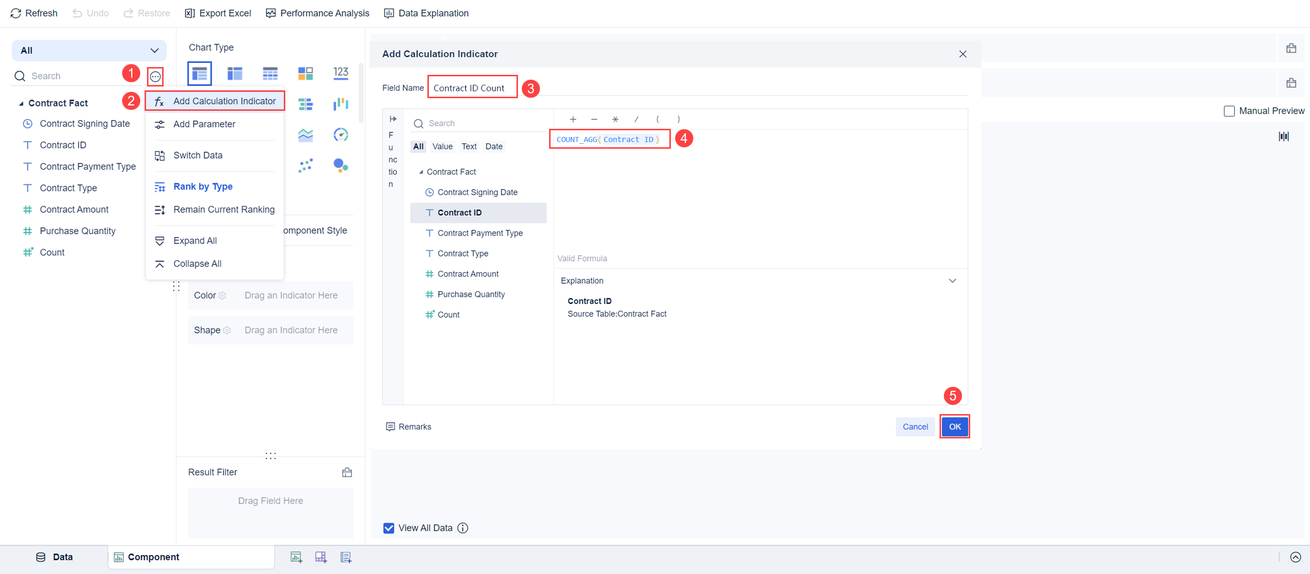 Calculation Type Selecting- FineBI Help Document 7.0