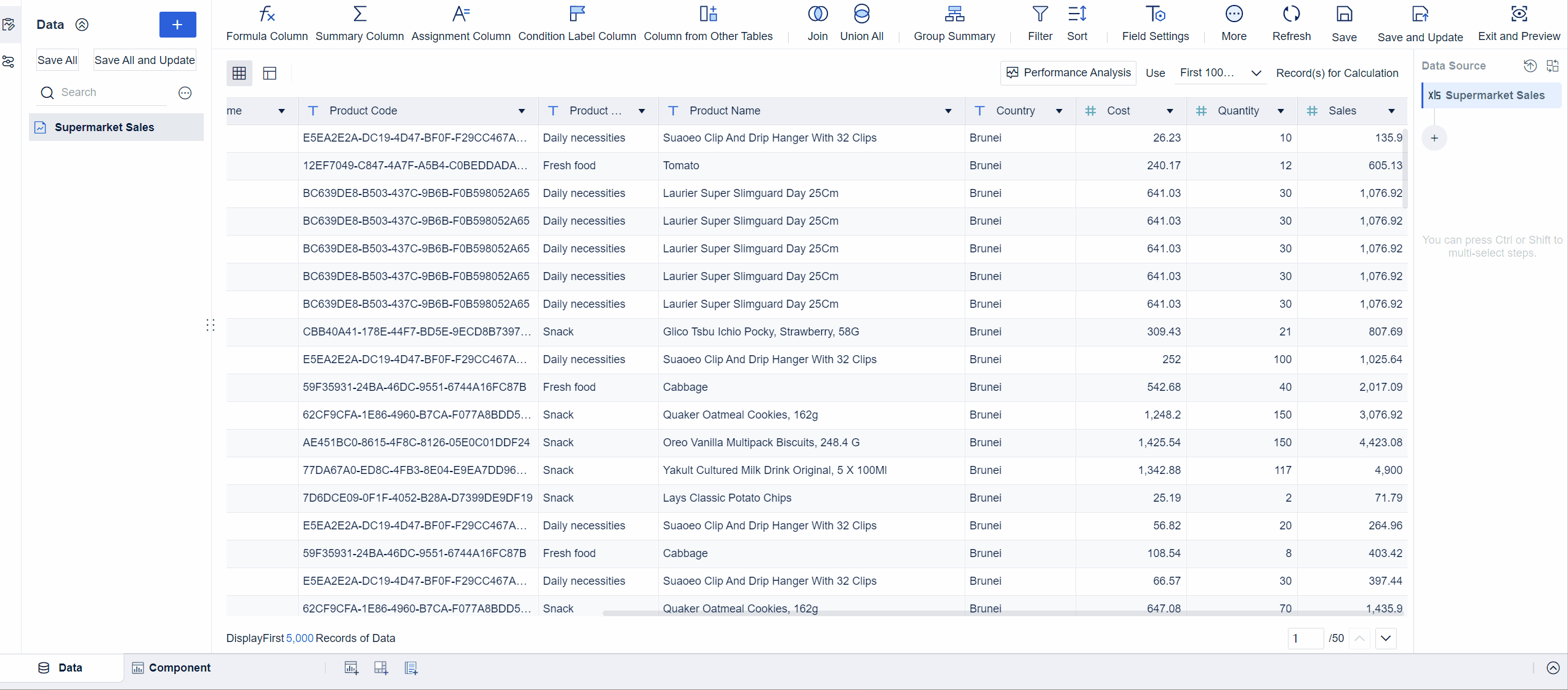 Data Editing and Updating- FineBI Help Document