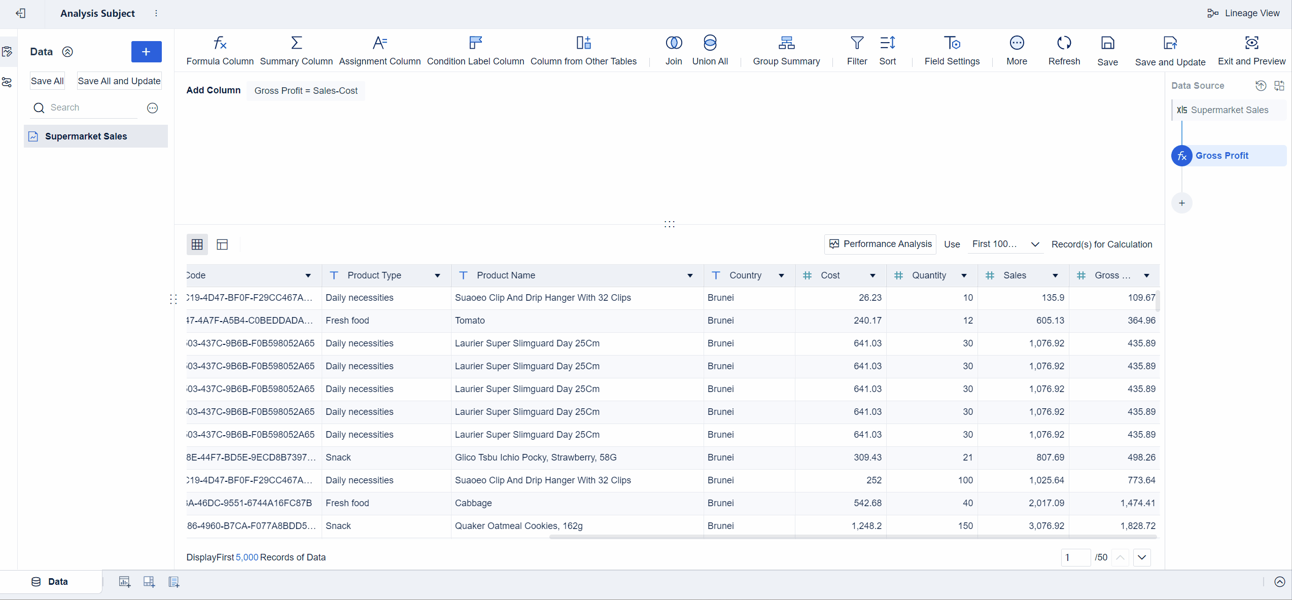 Data Editing and Updating- FineBI Help Document