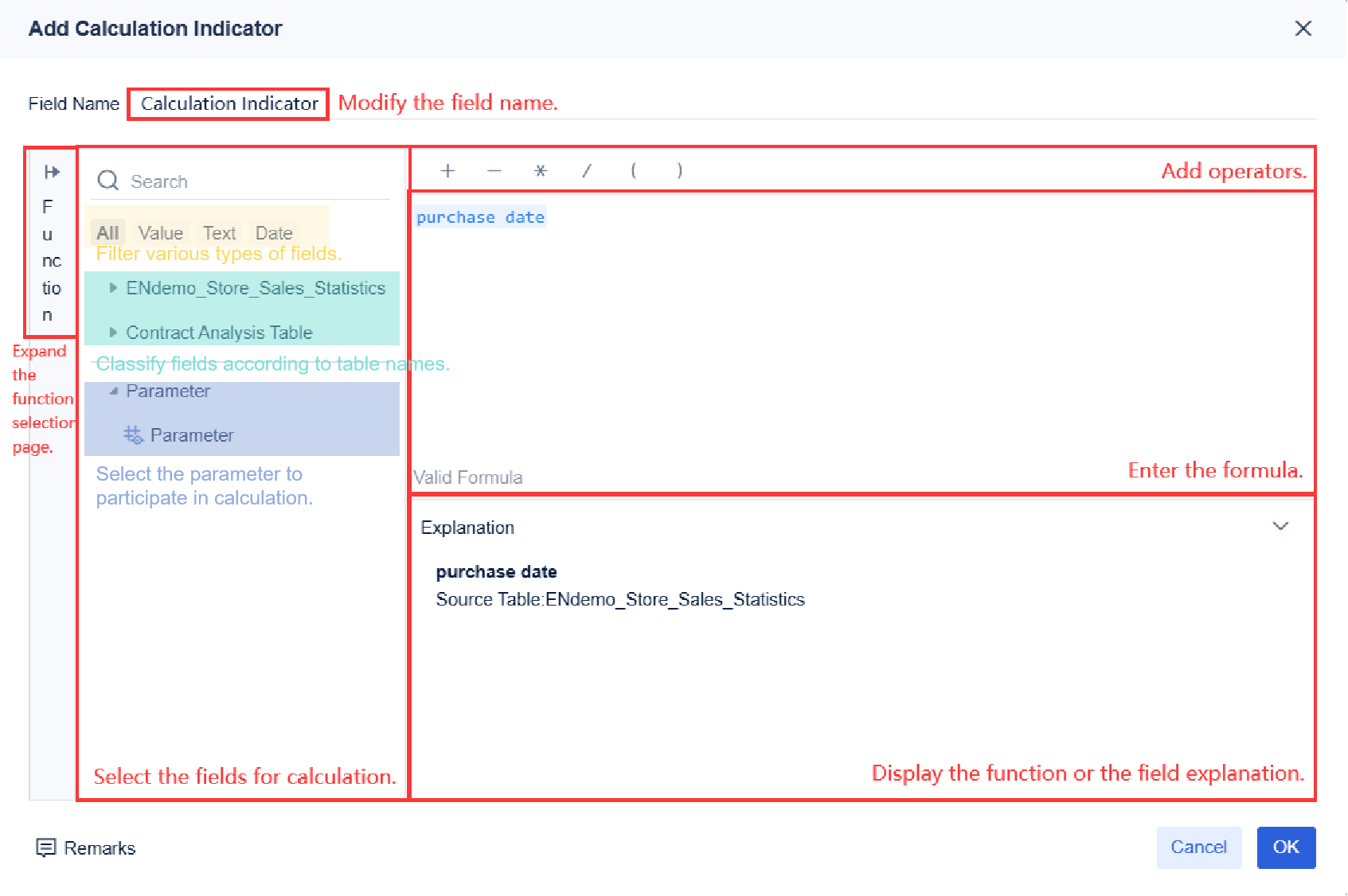 Calculation Field- FineBI Help Document 7.0