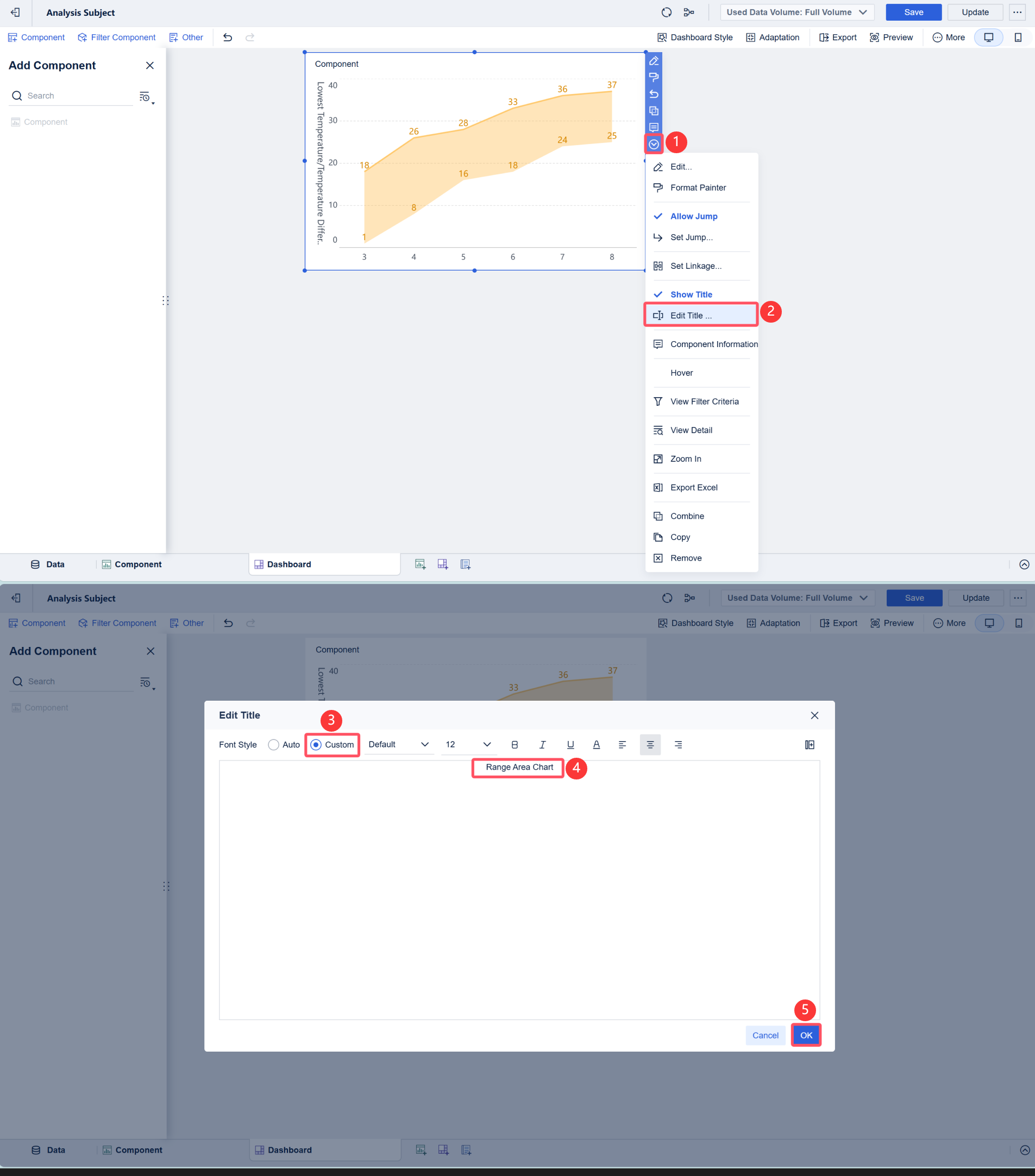 Range Area Chart- FineBI Help Document 7.0